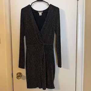 Black dress with silver/gold sparkles